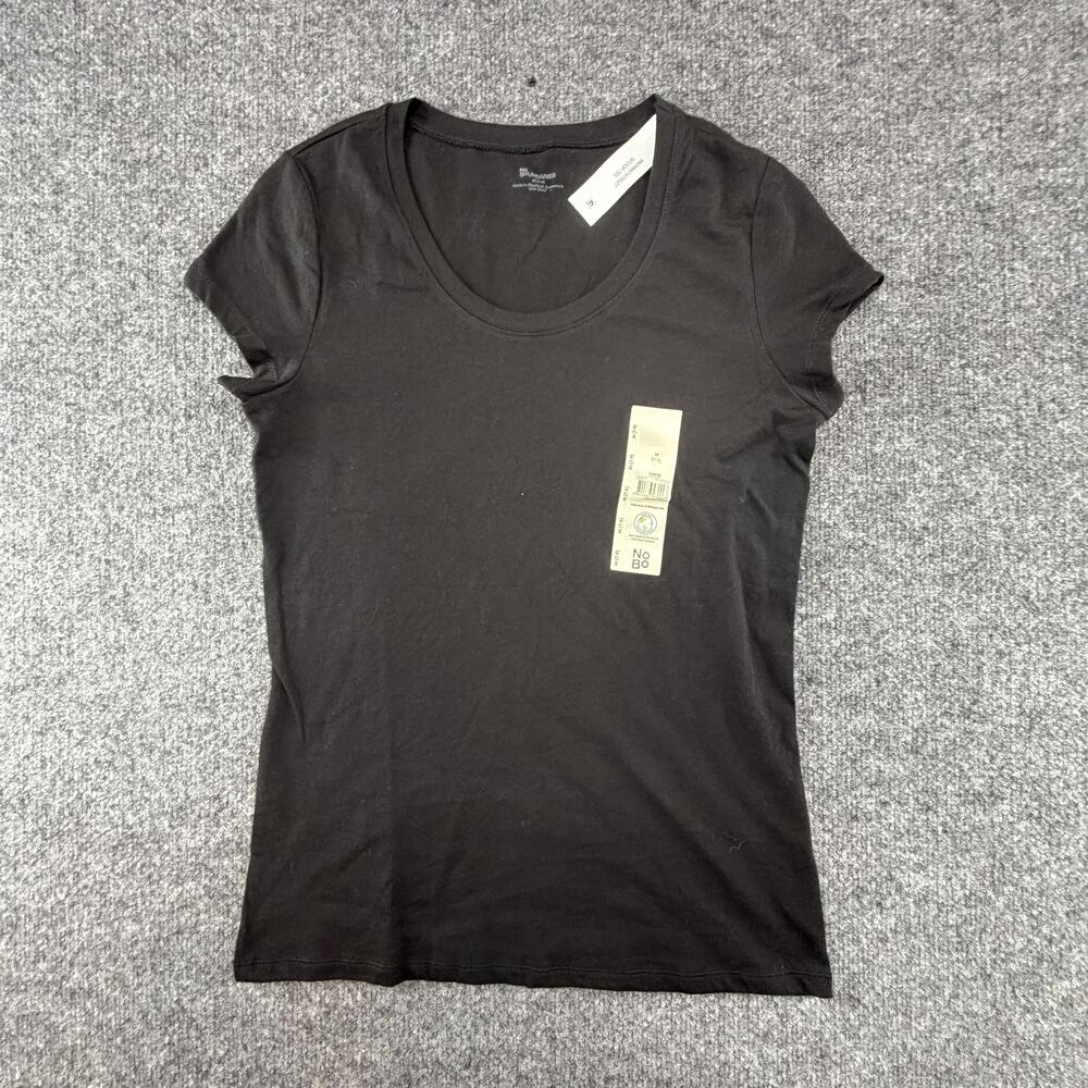 No Boundaries Shirt Juniors Medium Black Scoop Neck Short Sleeve Basic Tee